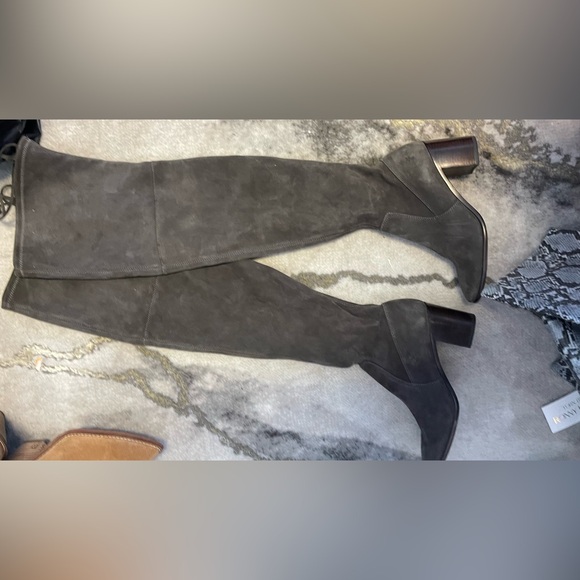 Frye  genuine suede Over the Knee Gray Suede Boots